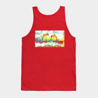 Dolphins in the sea - vibrant colors Tank Top